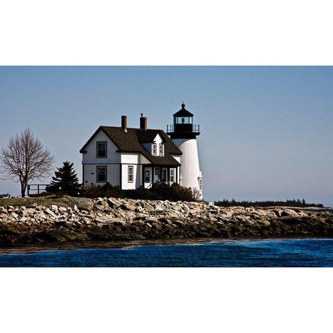 Lighthouse II Black Modern Wood Framed Art Print by Yellow Cafe