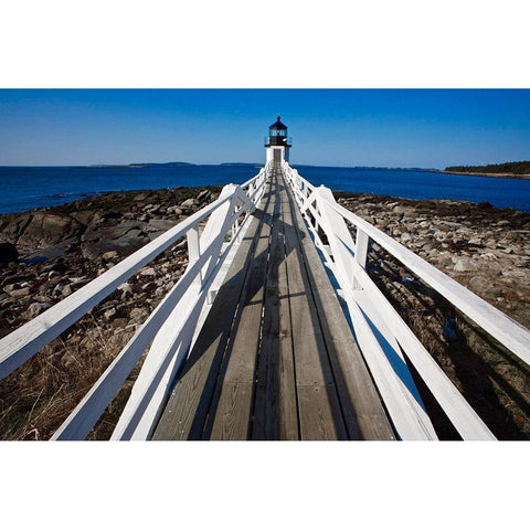 Lighthouse III Black Modern Wood Framed Art Print with Double Matting by Yellow Cafe