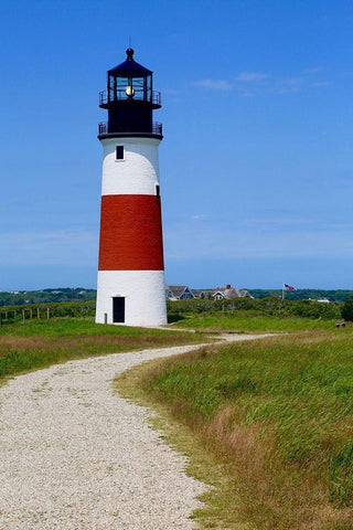 Lighthouse VIII White Modern Wood Framed Art Print with Double Matting by Yellow Cafe