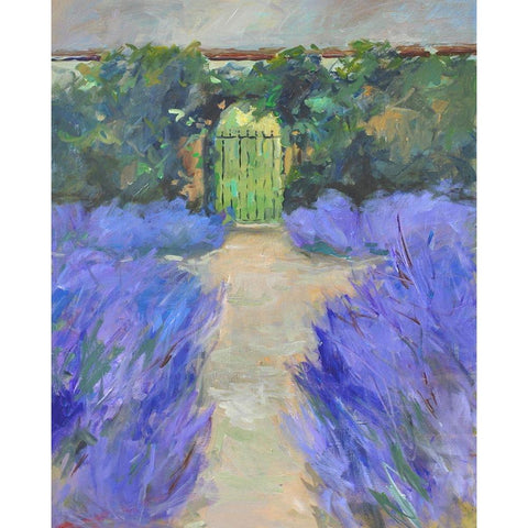 Lavender Gate Black Modern Wood Framed Art Print with Double Matting by Yellow Cafe
