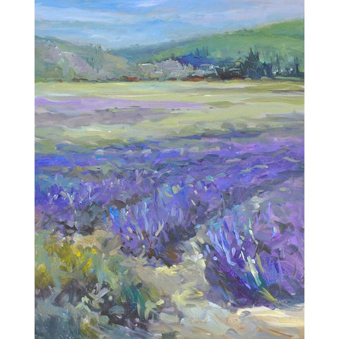 Lavender   White Modern Wood Framed Art Print by Yellow Cafe