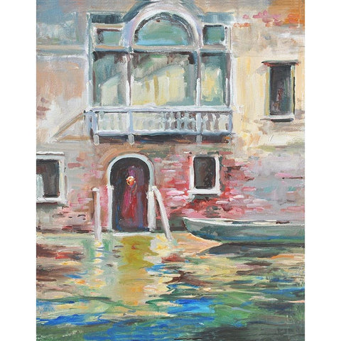 Venice Black Modern Wood Framed Art Print with Double Matting by Yellow Cafe