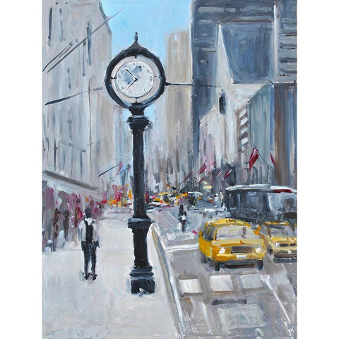 City Streets Gold Ornate Wood Framed Art Print with Double Matting by Yellow Cafe