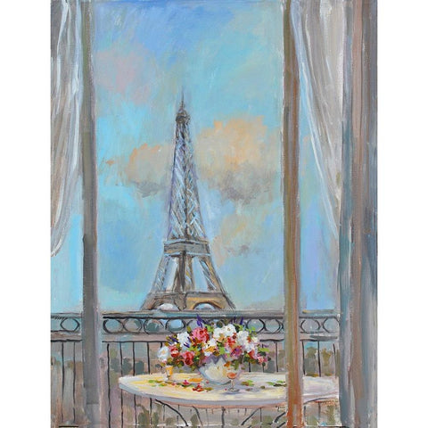 Tower View Black Modern Wood Framed Art Print by Yellow Cafe