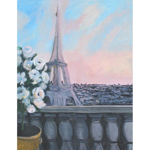 From the Window Gold Ornate Wood Framed Art Print with Double Matting by Yellow Cafe