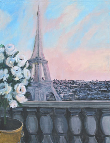 From the Window Black Ornate Wood Framed Art Print with Double Matting by Yellow Cafe