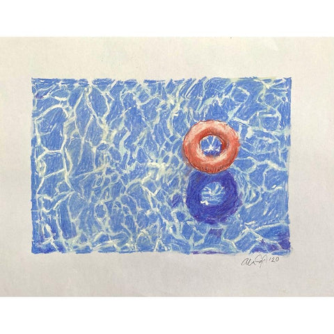 Life Saver Black Modern Wood Framed Art Print by Yellow Cafe