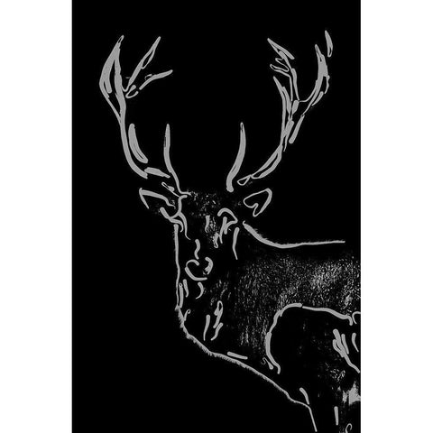 On The Line Black Modern Wood Framed Art Print with Double Matting by Sommers, Mindy