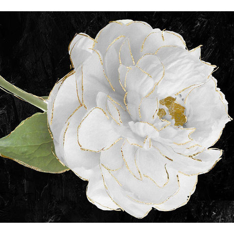 Gilded Peony II Gold Ornate Wood Framed Art Print with Double Matting by Sommers, Mindy