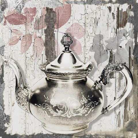 Tea Party Black Modern Wood Framed Art Print by Sommers, Mindy