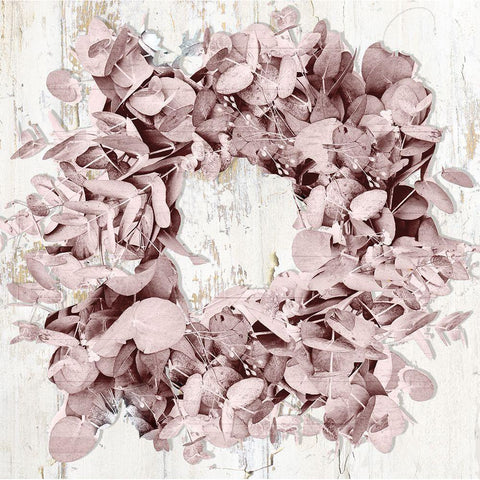 Spring Wreath Black Modern Wood Framed Art Print with Double Matting by Sommers, Mindy