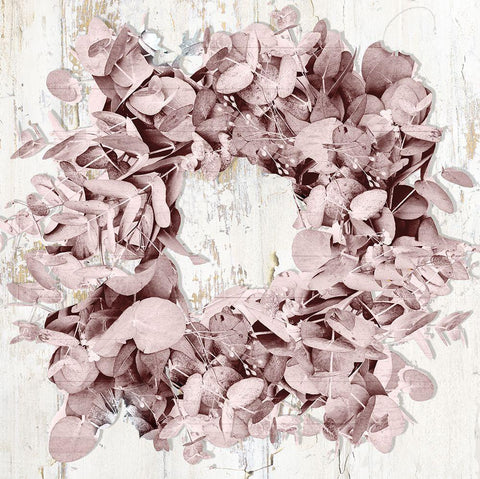 Spring Wreath White Modern Wood Framed Art Print with Double Matting by Sommers, Mindy