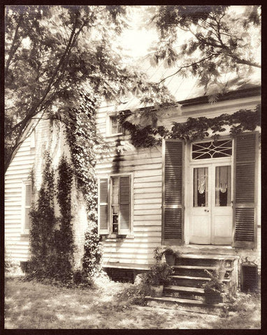 Moss Covered House Black Ornate Wood Framed Art Print with Double Matting by Sommers, Mindy