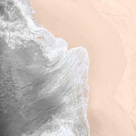 Apricot Shore White Modern Wood Framed Art Print with Double Matting by Sommers, Mindy