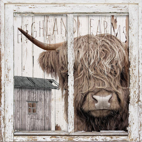Highland Farms  White Modern Wood Framed Art Print with Double Matting by Sommers, Mindy