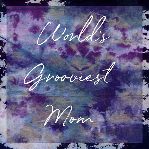 Worlds Grooviest Mom Gold Ornate Wood Framed Art Print with Double Matting by Sommers, Mindy