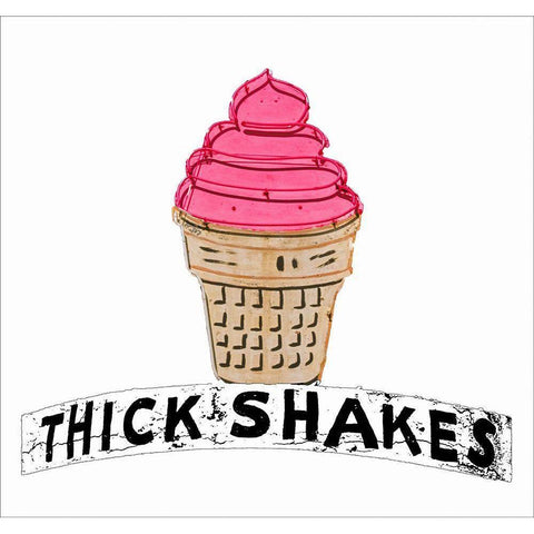 Thick Shakes Black Modern Wood Framed Art Print with Double Matting by Sommers, Mindy