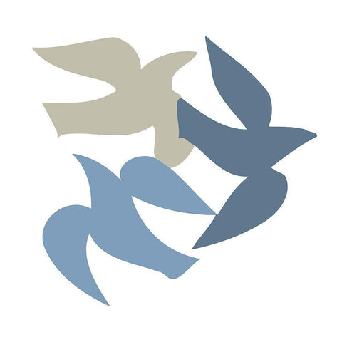 Birds Black Modern Wood Framed Art Print by Sommers, Mindy