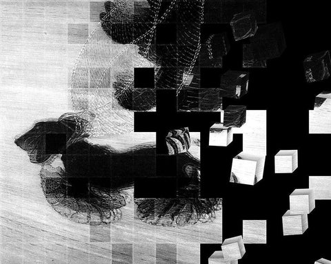 Walk the Dog Black Ornate Wood Framed Art Print with Double Matting by Sommers, Mindy