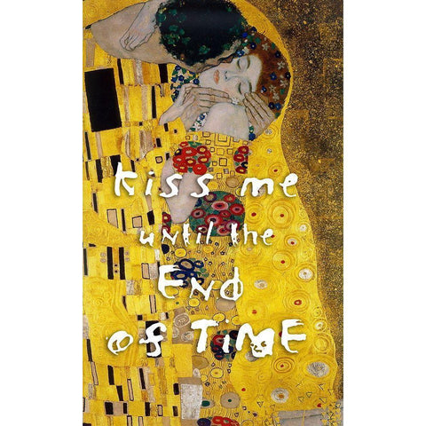 The Kiss Black Modern Wood Framed Art Print by Sommers, Mindy