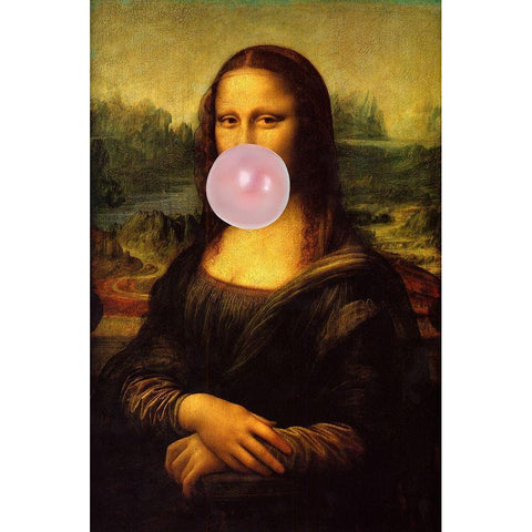 Mona Lisa White Modern Wood Framed Art Print by Sommers, Mindy