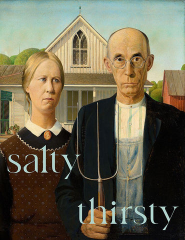 Salty White Modern Wood Framed Art Print with Double Matting by Sommers, Mindy