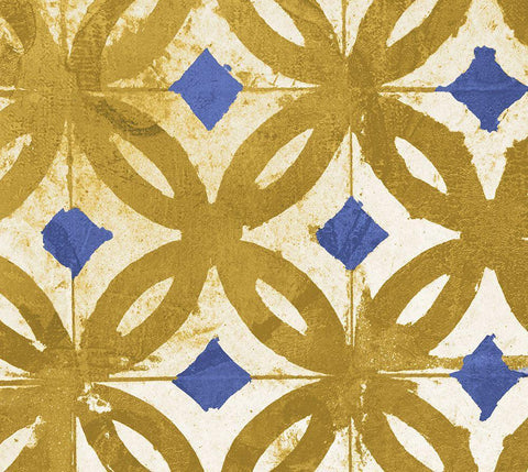 Abigail Geometric White Modern Wood Framed Art Print with Double Matting by Sommers, Mindy