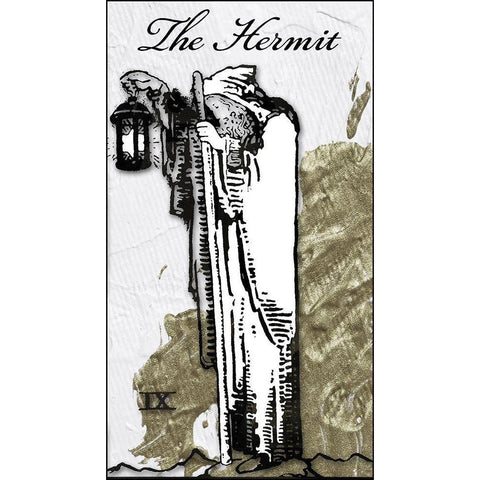 The Hermit White Modern Wood Framed Art Print by Sommers, Mindy