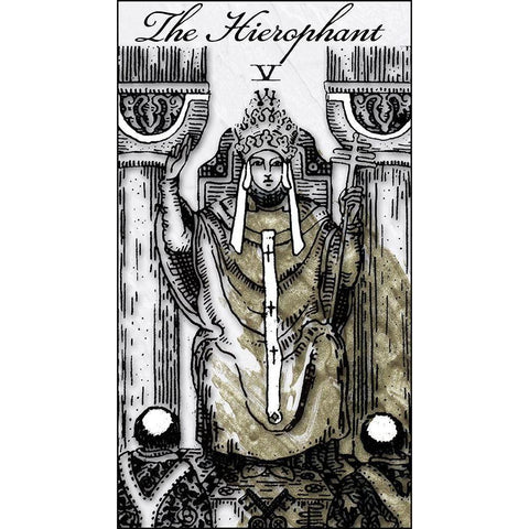 The Hierophant White Modern Wood Framed Art Print by Sommers, Mindy