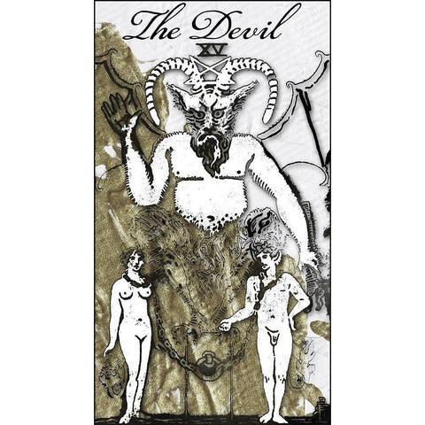 The Devil Black Modern Wood Framed Art Print with Double Matting by Sommers, Mindy