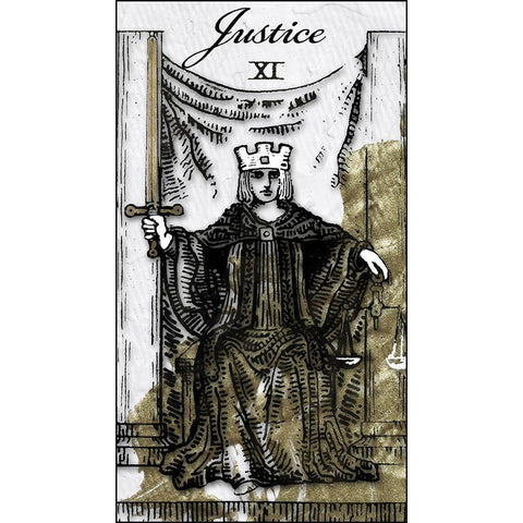 Justice Black Modern Wood Framed Art Print with Double Matting by Sommers, Mindy