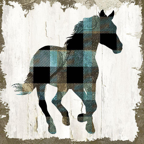 Horse Black Modern Wood Framed Art Print with Double Matting by Sommers, Mindy