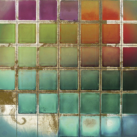 Color Chart White Modern Wood Framed Art Print with Double Matting by Sommers, Mindy