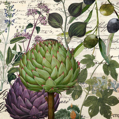 Taormina II Gold Ornate Wood Framed Art Print with Double Matting by Sommers, Mindy