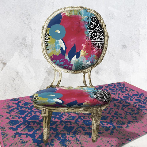 Chairfully I White Modern Wood Framed Art Print with Double Matting by Sommers, Mindy