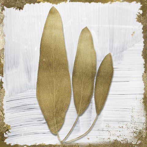 Gold Dipped White Modern Wood Framed Art Print by Sommers, Mindy