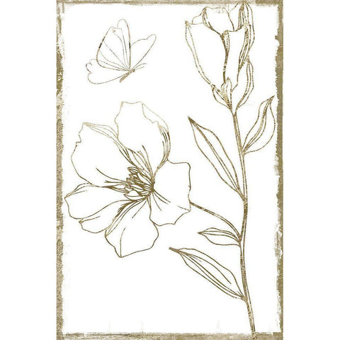 Gold Philosophy I White Modern Wood Framed Art Print by Sommers, Mindy