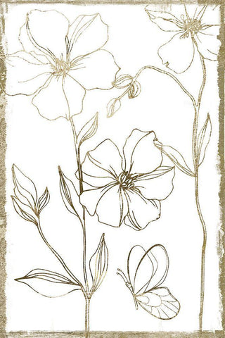 Gold Philosophy II White Modern Wood Framed Art Print with Double Matting by Sommers, Mindy