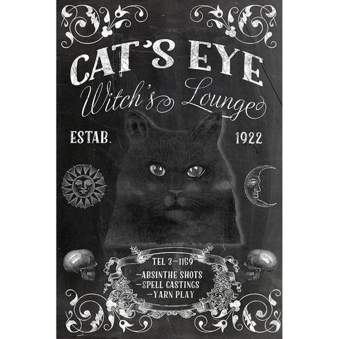 Cats Eye Lounge White Modern Wood Framed Art Print by Sommers, Mindy