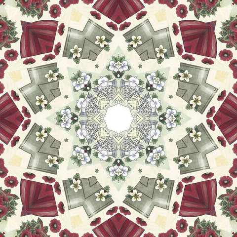 Country Christmas I Black Ornate Wood Framed Art Print with Double Matting by Sommers, Mindy