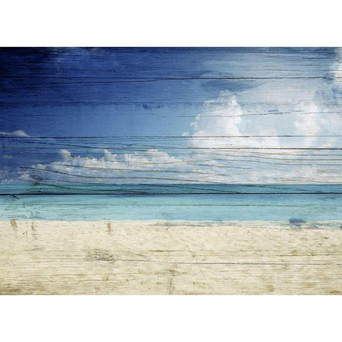Beach Black Modern Wood Framed Art Print with Double Matting by Sommers, Mindy