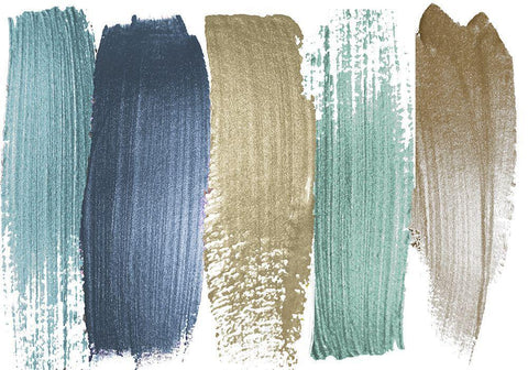 Beach Strokes White Modern Wood Framed Art Print with Double Matting by Sommers, Mindy