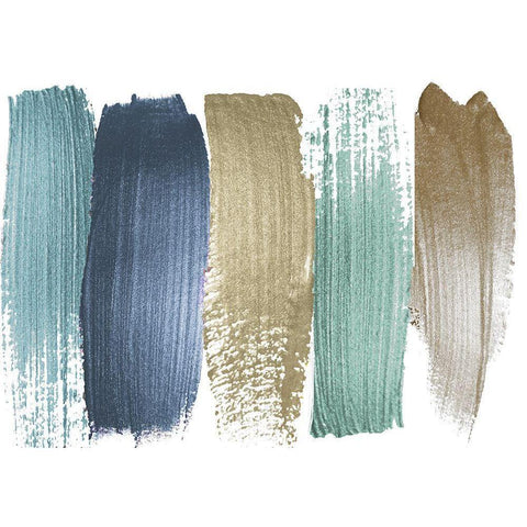 Beach Strokes Gold Ornate Wood Framed Art Print with Double Matting by Sommers, Mindy