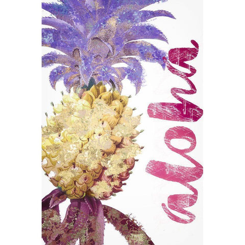 Aloha I White Modern Wood Framed Art Print by Sommers, Mindy