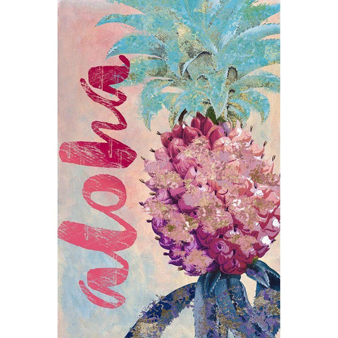 Aloha II Black Modern Wood Framed Art Print with Double Matting by Sommers, Mindy