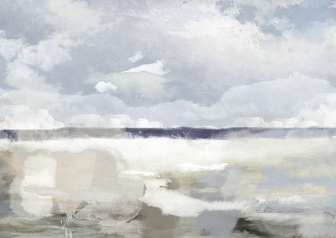 The Sea-The Sky White Modern Wood Framed Art Print with Double Matting by Sommers, Mindy