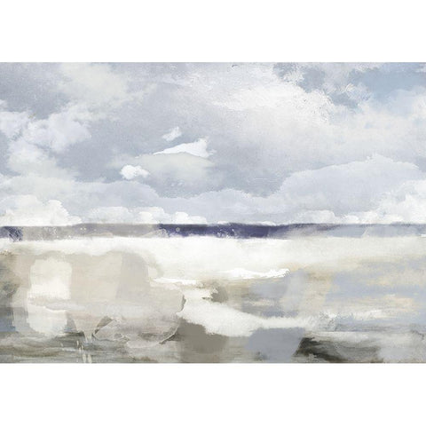 The Sea-The Sky Black Modern Wood Framed Art Print by Sommers, Mindy