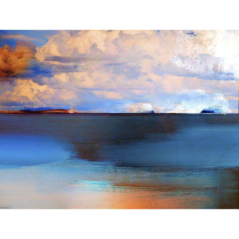 Sunset White Modern Wood Framed Art Print by Sommers, Mindy