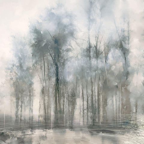 After the Rain White Modern Wood Framed Art Print with Double Matting by Sommers, Mindy