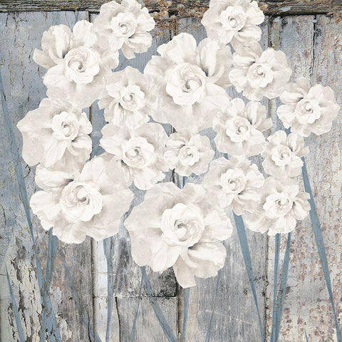 Ivory and Wood White Modern Wood Framed Art Print by Sommers, Mindy